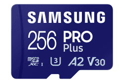 Samsung PRO Plus microSD-Karte + SD-Adapter, 256 GB, Für Mobile Gaming auf Smartphones, Tablets und Handheld Konsolen, UHS-I U3, Full HD & 4K UHD, 180 MB/s Lesen, 130 MB/s Schreiben, MB-MD256SA/EU 256 GB Pro Plus