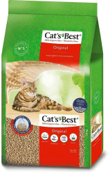 Cat's Best Original Katzenstreu, 100 % pflanzliche Katzen Klumpstreu mit maximaler Saugkraft – bekämpft Gerüche natürlich aktiv, 17,2 kg/40 l 40l / 17,2 kg