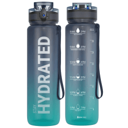 Sahara Sailor Trinkflasche, Sport Trinkflasche, [BPA-frei Tritan] 1L/500ML/750ML Auslaufsicher Sport Wasserflasche, Sportflasche für Fahrrad, Camping, Yoga, Gym (1 Flasche) Tiefes Meer 1000 ml