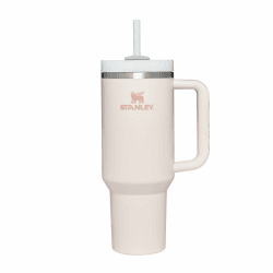 Stanley Quencher H2.0 FlowState Trinkflasche mit Strohhalm 1.2L - Thermobecher Kühlt 11 Stunden - 48 Stunden Eisgekühlt - Spülmaschinenfest - Thermosflasche BPA Frei - Kaffeebecher To Go - Rose Rose Quartz