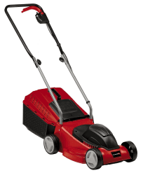Einhell Elektro-Rasenmäher GC-EM 1032 (1.000 W, empfohlen für Rasenflächen bis 300 m², 3-stufige Einzelrad-Schnitthöhenverstellung, klappbarer Führungsholm, 30 l-Grasfangbox) 32 cm Schnittbreite