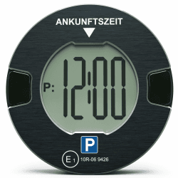OOONO P-DISC NO1 - Elektronische Parkscheibe mit Zulassung fürs Auto - Automatische Digitale Parkscheibe Elektrisch mit Zulassung vom KBA nach StVO - Elektrische Parkuhr Auto zugelassen Schwarz
