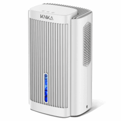 Luftentfeuchter, Luftentfeuchter Elektrisch, 1,1 l/T (2,5 l), Raumentfeuchter unter 30 dB für 30m² Wohnung Badezimmer, Keller, mit Automatischer Abschaltung und Abtauen, Farbiges Nachtlicht (Weiß)
