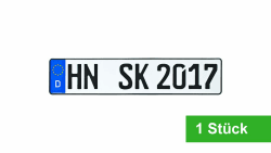 Schilderkröten KFZ-Kennzeichen 520x110mm, DIN-Zertifiziert für Auto und Fahrradträger (1 Stück)