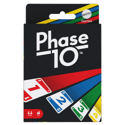 Mattel Games Phase 10 Kartenspiel für die Familie, Deutsche Version, von den UNO-Machern, Rommé-ähnlich, Perfekt als Kinderspiel, Reisespiel oder Spiel für Erwachsene, für 2-6 Spieler, FPW38