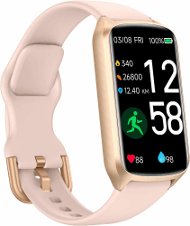 Fitness Tracker Fitnessuhr Damen Herren, bis zu 7 Tage Akkulaufzeit, 20+ Trainningsmodi, SpO2 Tracking, Schlafüberwachung, Herzfrequenzmessung, Schrittzähler, 5ATM Wasserdicht Aktivitätstracker Rosa