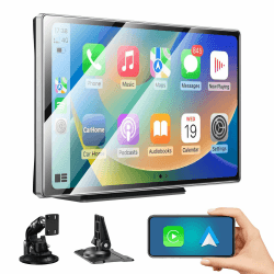 ESSGOO A-pple CarPlay & Android Auto,9-Zoll IPS Carplay Display, Mit Lichtempfindliche Funktion, Unterstützt Bluetooth-Freisprecheinrichtung, Siri/G-oogle Assistant Passend für die meisten Automodelle 9 inch