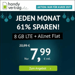 [Nur noch für kurze Zeit] 8GB LTE + Allnet Flat