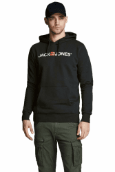 JACK & JONES Male Kapuzenpullover Logo Kapuzenpullover XL Schwarz