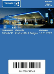 Payback ARAL Coupon: 10-fach Punkte auf Kraftstoff