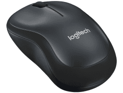 Logitech M220 SILENT Kabellose Maus, 2,4 GHz mit USB-Empfänger, 1000 DPI Optical Tracking, 18 Monate Batterielaufzeit, Für Links- & Rechtshänder, Kompatibel mit PC, Mac, Laptop - Grau, Schwarz Schwarz Maus