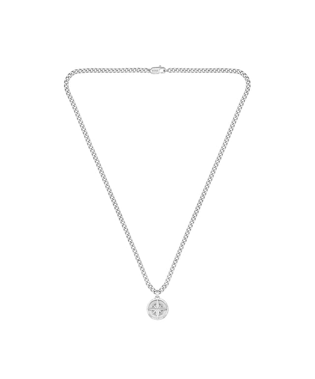 BOSS Jewelry Halskette für Herren Kollektion NORTH aus Edelstahl Argento (Silver)