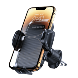Miracase Handyhalterung Auto【Hochstabile Doppel-Stahlhaken】 Handyhalter fürs Auto Lüftung 360°Drehung für iPhone 15 Pro Max/14/13/12/11/SE/Samsung/Oneplus/Huawei usw Köper