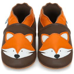 Krabbelschuhe Baby Lauflernschuhe Mädchen Jungen Hausschuhe Baby Schuhe Babyschuhe Weicher Leder mit Wildledersohlen Lederschuhe Kleinkind 0-6 Monate 6-12 Monate 12-18 Monate 18-24 Monate 2-3Y 18-24 Monate Fuchs