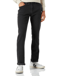 Amazon Essentials Herren Stretchjeans, athletische Passform 42W / 32L Verwaschenes Schwarz