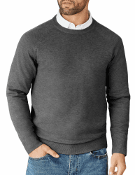 COOFANDY Herren Pullover Langarm Strickpullover mit Rundhals Feinstrick Pullover Ribbed Pullover Business Pullover Knitted Männer Sweater Casual Sweatshirt M Dunkelgrau