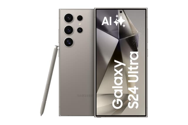 Samsung Galaxy S24 Ultra AI Smartphone, Android-Handy ohne Vertrag, 12GB RAM/512GB Speicher, 200-MP-Kamera, S Pen, Lange Akkulaufzeit, Titanium Gray, 3 Jahre Herstellergarantie Gray 512 GB