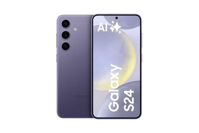 Samsung Galaxy S24 AI Smartphone, Android-Handy ohne Vertrag, 8 GB RAM, 128 GB Speicher, 50-MP-Kamera, Lange Akkulaufzeit, Cobalt Violet, 3 Jahre Herstellergarantie Violet 128 GB