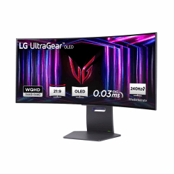 LG Electronics 34GS95QE-B.AEU UltraWide QHD UltraGear Gaming OLED-Monitor 34" (86cm), 3440 x 1440, 0,03ms GtG, 240Hz, HDR400 TRUE BLACK, NVIDIA G-Sync Compatible, AMD FreeSync Premium Pro - Grau 34'' OLED 240Hz QHD