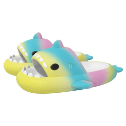 GULAKY Cloud Shark Slides Pillow Slippers Damen /Herren Hausschuhe Unisex Badeschuhe für Sommer Rainbow 40/41 EU