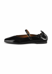 L37 - Ballerinas Damen aus Glattleder Luxe Strides, Ballerina, Handgefertigte Schuhe, Einzigartiger Stil, Bequem und Elegant 37 EU Schwarz