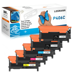 LOSMANN 5X Toner Kompatibel für Samsung CLT-406S CLP-360 / CLT-K406S CLT-C406S CLT-M406S CLT-Y406S für Samsung CLX-3300 CLX-3302 CLX-3303 CLX-3303FW CLX-3304 CLX-3305 CLX-3305FN CLX-3305FW CLX-3305W 2 Schwarz, 1 Cyan, 1 Magenta ,1 Gelb