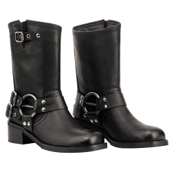LUMUTA Stiefel Damen Stiefeletten Damen Klassisch Wildleder Halbstiefel für Frauen Biker Boots Damen mit Absatz Schuhe Damen Elegant Mode Stiefel Ankle Boots Übergangsstiefel 39 EU Schwarz
