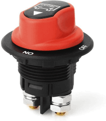 JTRON Schwarz Messing Batterie Isolator ON-Off 2P SPST Auto Mini Batterieschalter Kill Switches Auto Race Rally Switches für Motorräder Autos Boote (100A)