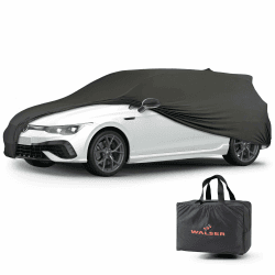 Walser Abdeckung Auto Indoor Stretch Basic, Autoabdeckung Winter, staubdichte Autogarage Abdeckung, Autoplane Winter, Autogarage Abdeckung Winter, Abdeckung für Auto, Auto Abdeckplane Kombi M schwarz