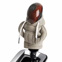 Lohca Auto Deko Zubehör - Universal Schaltknauf Hoodie - Auto Schalthebel Abdeckung - Autoinnenausstattung - Grau