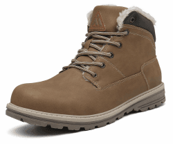 PASTAZA Warme Winterschuhe Herren Damen Winterstiefel Outdoor Winterboots Gefüttert Schneestiefel 46 EU Dunkelgelb