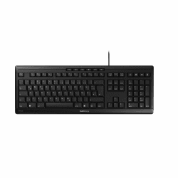CHERRY STREAM KEYBOARD, Kabelgebundene Tastatur, Deutsches Layout (QWERTZ), Flüsterleiser Tastenanschlag, Einzigartiges Tippgefühl, Flaches Design, Schwarz Deutsches Layout - QWERTZ Schwarz kabelgebunden