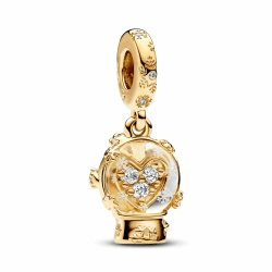 Feitery Compatible with Charms Pandora Kirschblüten Bead Charms für Damen Herz Schneeflocke Schneekugel