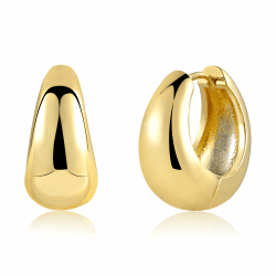 ASH'S CHOICE Silber 925 Creolen Kleine Ohrringe Damen, Silber 925 Ohrringe Klobig Kleine 14K Gold Creolen Klobig Dick Knorpel Kreolen Huggie Creolen Mini Kleine Creolen Leicht Breit Ohrringe Mädchen Krklobiggoldb