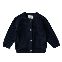 Stellou & friends Baby Cardigan-Strickjacke für Mädchen und Jungen | Unisex Hochwertige und weiche Baby-Kleidung aus 100% Baumwolle - I V, Oeko-TEX Zertifiziert 62-68 Navy