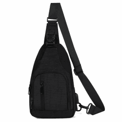 TAN.TOMI Brusttasche Herren, Sling Bag Herren, Schultertasche Herren Verstellbare Schulter, Wasserfest Umhängetasche Herren, Crossbody Bag für Männer Outdoor-Sportarten Wandern Radfahren Schwarz.c