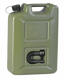 hünersdorff 802010 Kraftstoff-Kanister Profi 20L für Benzin, Diesel und andere Gefahrgüter, UN-Zulassung, Made in Germany, TÜV-geprüfte Produktion, oliv oliv 20 Liter Single