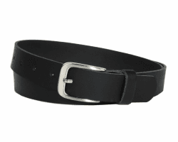 Vascavi Ledergürtel, 3 cm breit, Made in Germany, echt Leder Gürtel für Damen und Herren, kürzbar 110 cm Gesamtlänge 120 cm Schwarz