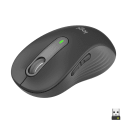 Logitech Signature M650 L Kabellose Maus - für große Hände, Leise Klicks, Anpassbare Seitentasten, Bluetooth, Kompatibilität mit mehreren Geräten - Graphit Graphite Große Hände Rechtshänder