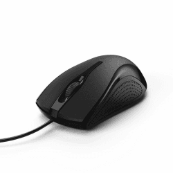 Hama Computermaus mit Kabel (Maus mit 3 Tasten für PC, Laptop oder Notebook, geeignet für Rechts- und Linkshänder, 1000 dpi, Betriebssysteme: Windows 11/10/8/7/Vista/XP, MAC OS 10.10 oder höher) Schwarz