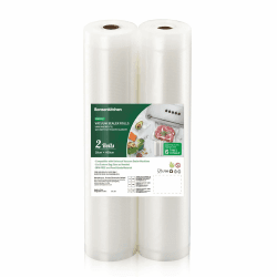 Bonsenkitchen Vakuumrollen 2 Rollen 28x600cm Vakuumierfolie - Profi Vakuumbeutel für Vakuumierer & Lebensmittel Vakuumiergerät, BPA-frei, Kochfest und Sous Vide Gefrierbeutel, VB3207 2 Rollen 28 X 600 CM