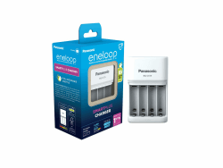 eneloop SmartPlus Ladegerät, für 1-4 AA/AAA NI-MH Akkus, 1.5 Stunden Ladezeit, 10 Sicherheitsfunktionen Schnellladegerät eneloop