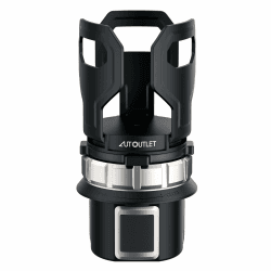 AUTOUTLET Auto Getränkehalter, Auto Flaschenhalter mit Verstellbarer Boden & oberer Getränkehalter, Elastisches Greiferdesign, KFZ Auto Trinkhalter Cupholder Dosenhalter(Nur für Runder Becherhalter) Boden verstellbar(Silber+Schwarz)