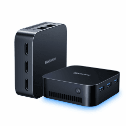 Blackview MP80 Mini PC Intel N97 CPU (bis zu 3,6 GHz) 16GB LPDDR5 RAM 512GB M.2 SSD, Mini Computer Windows 11, 4K UHD Mini Desktop PC, DREI HDMI, Gigabit Ethernet, 5G WiFi, für Business/Heimkino Intel N97 / 16GB LPDDR5 + 512GB SSD