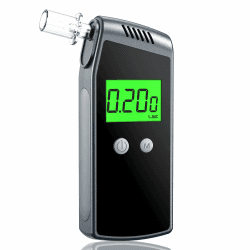 Hoonyer Alkoholtester, Polizeigenau Alkoholmessgerät mit 10 Mundstücken, Professional-Grade Accuracy Breathalyzer mit Digitaler LCD-Anzeige, Portable Alcohol Tester with USB Rechargeable (Schwarz)