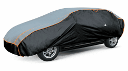 Walser Hagelschutz Abdeckplane Auto, Autogarage Abdeckung, Abdeckplane Auto Basic, Auto Hagelschutzplane, Abdeckung Auto 100% Polyester, Auto Vollgarage, Auto Abdeckung PKW S - anthrazit-schwarz S PKW
