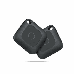 Hoxe Air Tracker Tag, Smart Tag Schlüsselfinder Kompatibel mit Apple Wo ist (Nur iOS), Smart Finder für Schlüssel/Koffer/Gepäck, Lauter Piepton, Weltweite Verfolgung, Austauschbarer Akku, 2er Pack