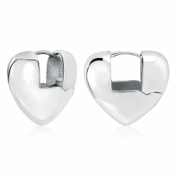 ASH'S CHOICE Silber 925 Creolen Kleine Ohrringe Damen, Silber 925 Ohrringe Klobig Kleine 14K Gold Creolen Klobig Dick Knorpel Kreolen Huggie Creolen Mini Kleine Creolen Leicht Breit Ohrringe Mädchen Klobigeherzsilber