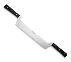 ARCOS Universal Professionelles Käsemesser 290mm mit 2 Griffen, Käsemesser aus rostfreiem Stahl und Polyoxymethylen-Griff, Spülmaschinenfest, Farbe Schwarz