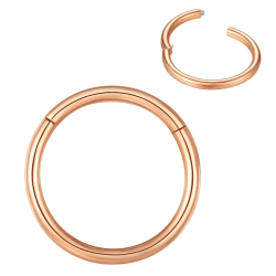 BLESSMYLOVE Nasenring Hoop 316L Chirurgenstahl Knorpelohrring Septum Clicker Ring 0,8 mm 1,0 mm 1,2 mm 1,6 mm 2,0 mm Edelstahl Klappbarer Segmentring Lippenring Conch Daith Helix Rook Tragus Lobe Snug Ear Body Piercing Schmuck 1 Stück 1.2 x 6 mm Roségold